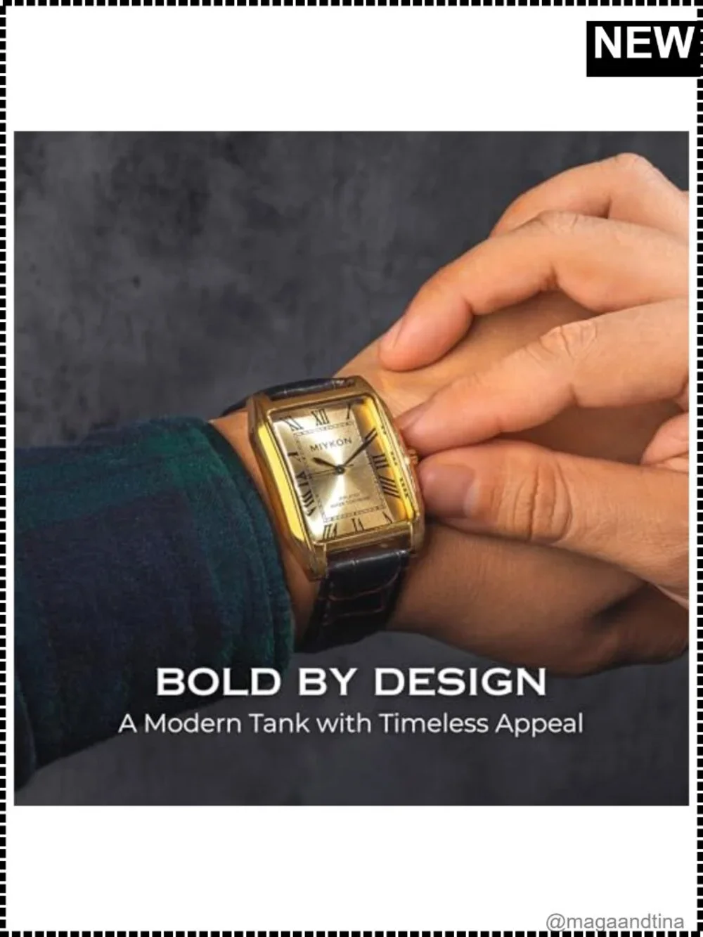 Mens Vintage Tank Dress Watch Genuine Leather Strap Japanese Quartz Water